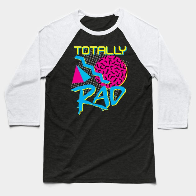 Totally Rad 1980s Memphis Design Baseball T-Shirt by andzoo